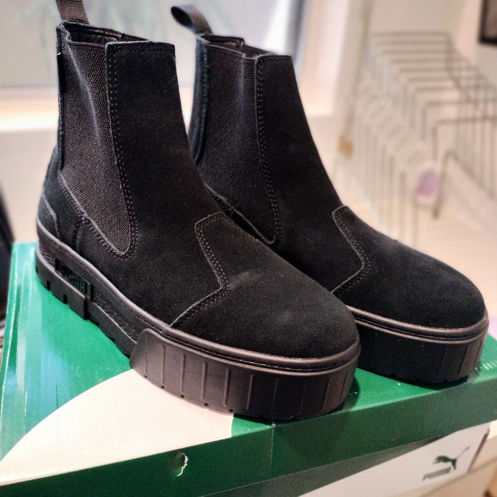Black Puma Mayze Chelsea Boots